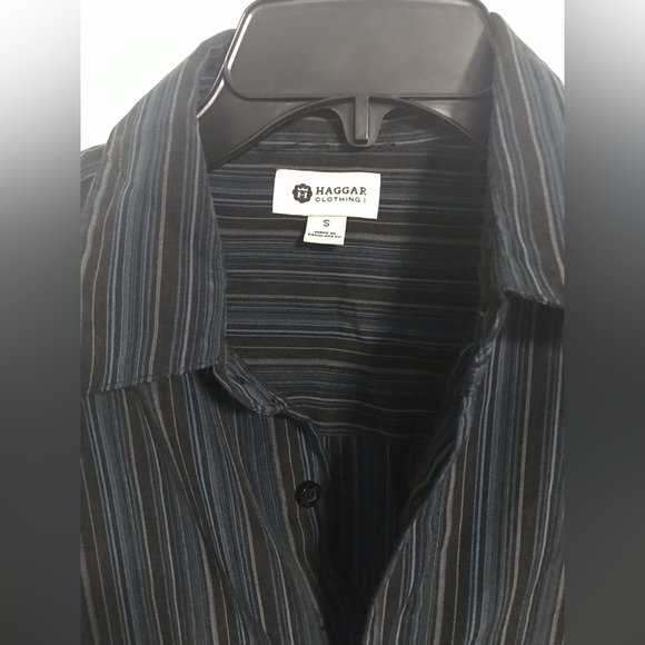 2 pcs MENS  HAGGAR & AXIST long-sleeved dress shirt used very good condition - Picture 10 of 14